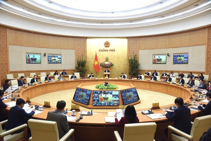Thủ tướng Phạm Minh Chính chủ trì phiên họp Chính phủ thường kỳ ngày 2/2. (Ảnh: VGP)